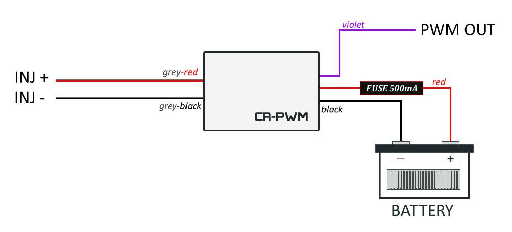 Common-Rail to PWM signal converter wiring (CR-PWM) - schema