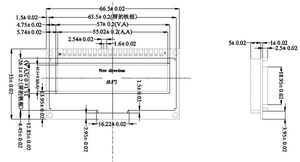 OLED dimensions