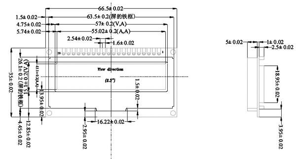 OLED dimensions