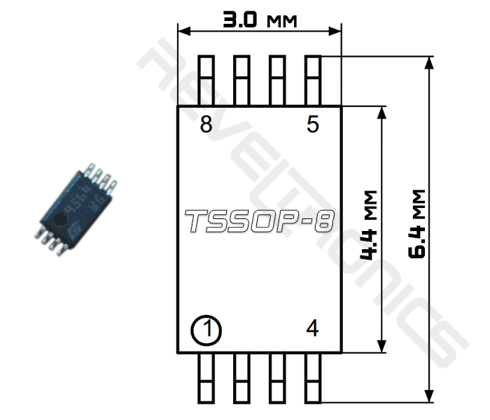 TSSOP-8 wymiary
