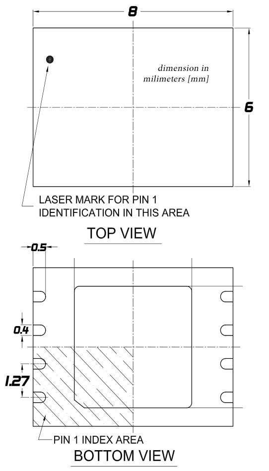 WSON-8 package dimensions