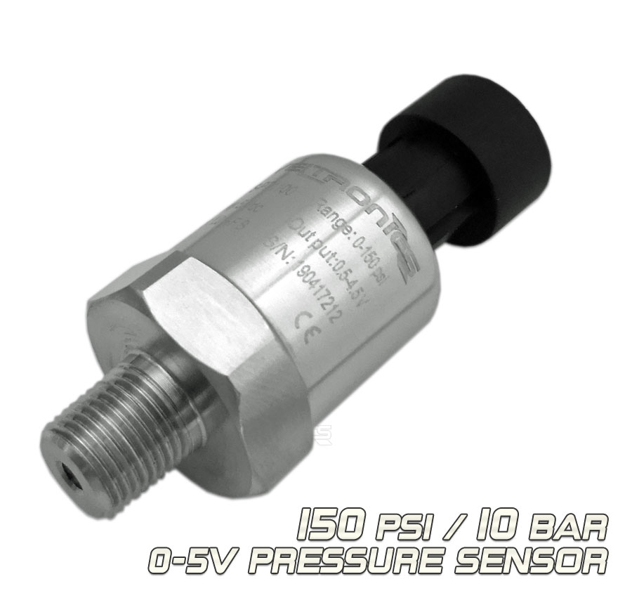 Vacuum Pressure Transducer Sender Sensor 14.5 to 30psi Stainless Steel Oil Fuel Air Water for Boost Vaccume Oil Gas Diesel Size 1