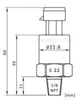 Pressure sensor dimensions [mm]